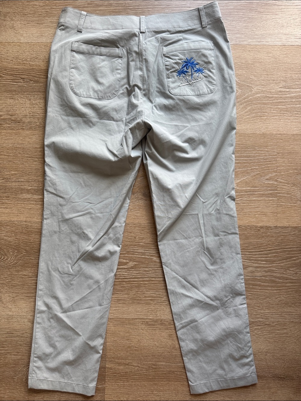 Bogner Luxury Resort Pants Palm Tree Embroidered Coastal Golf Size 38 Medium